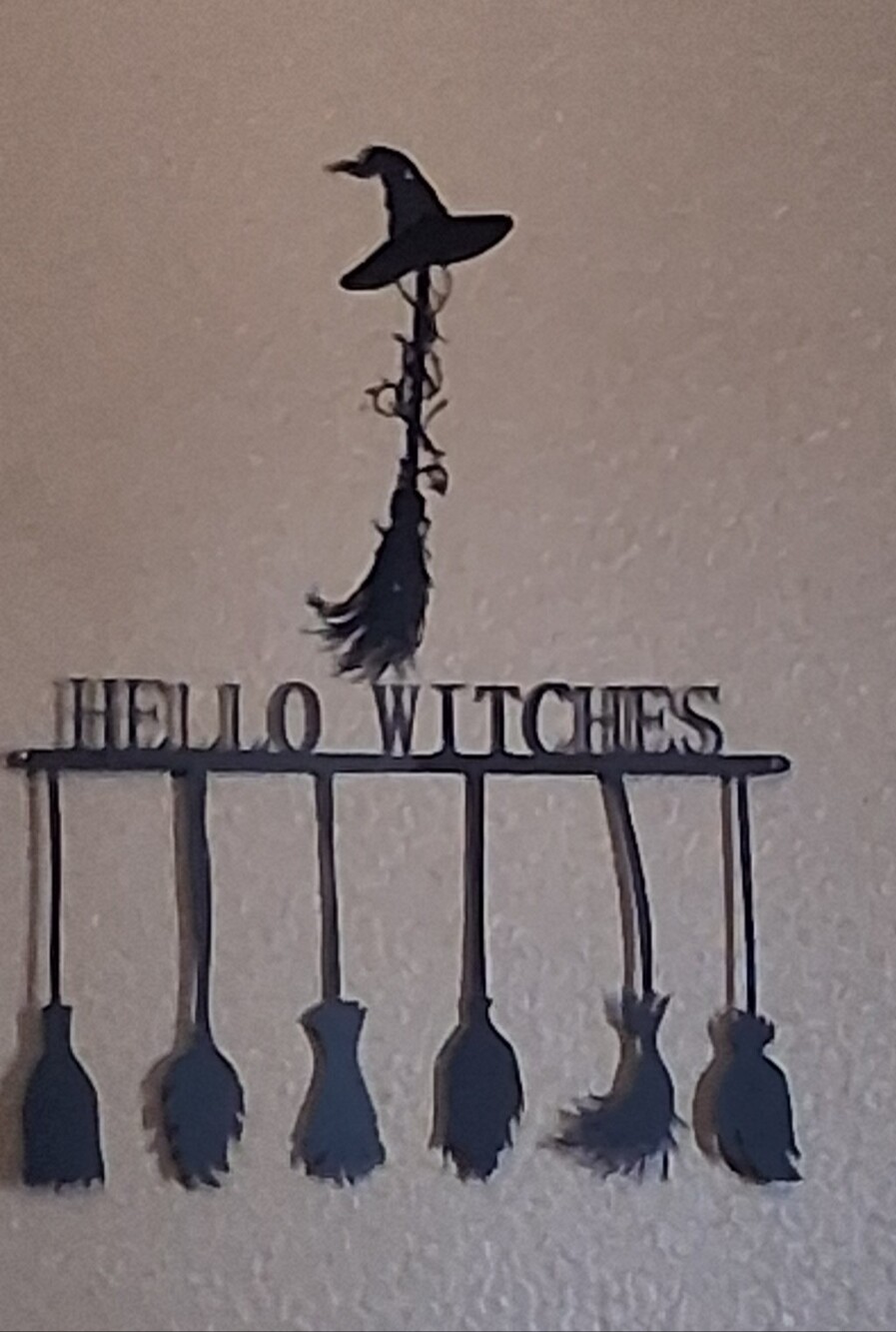 Metal Hello Witches Sign